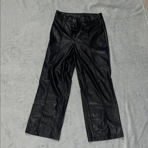 AVEC LES FILES- Black Leather trousers.